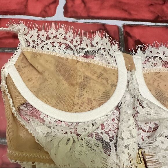 French women Bra ultra thin lace flower size M - Picture 5 of 11